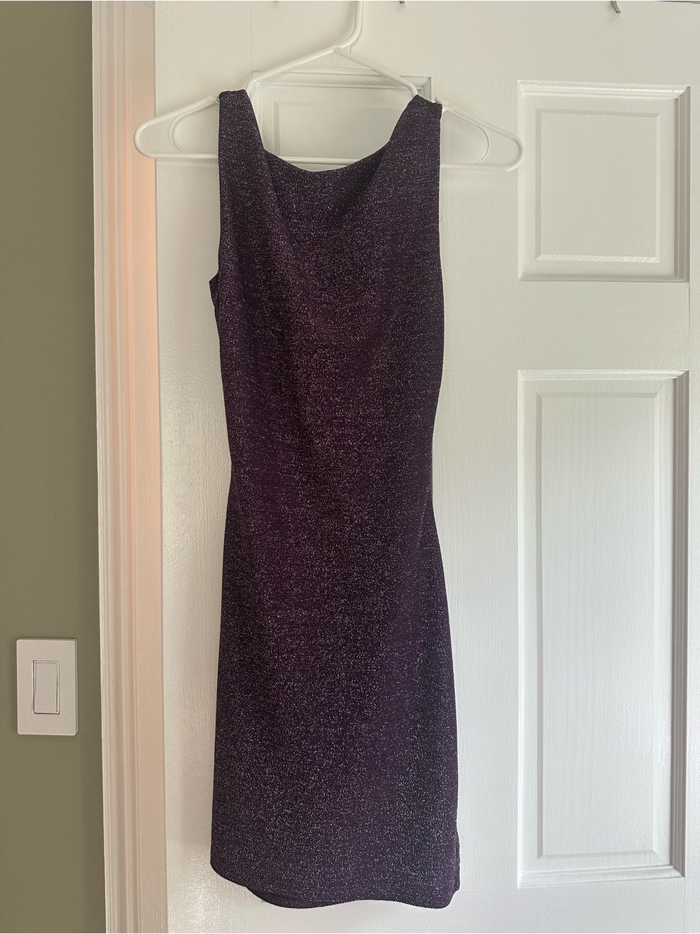 White Fox Boutique Shimmering Plum Sleeveless Mini Dress